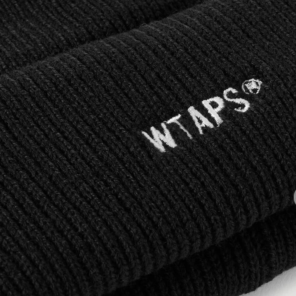 WTAPS® Logo-Embroidered Ribbed-Knit Beanie NWT